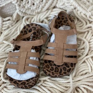 Old Navy Leopard Print Open-toed Sandals, Toddler Size 9